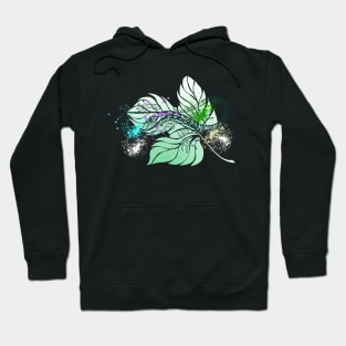 Contour Lizard on Leaf Hoodie